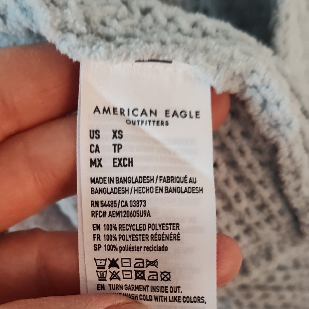 American Eagle Outfitters Light Blue Women's Cardigan - Picture 3 of 5